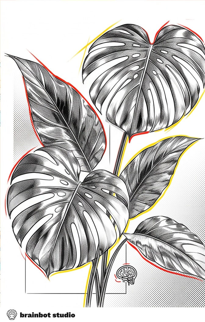 Chrome Botanica — Printable art · A3 / A4 / 50x70