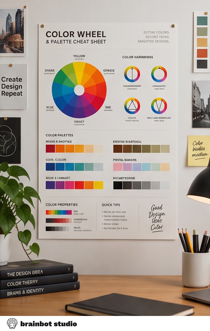 Color Wheel Cheat Sheet — PDF guide · E-book