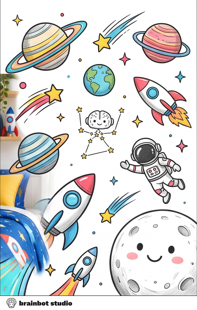 Little Explorer Space Poster — Printable PDF · A4